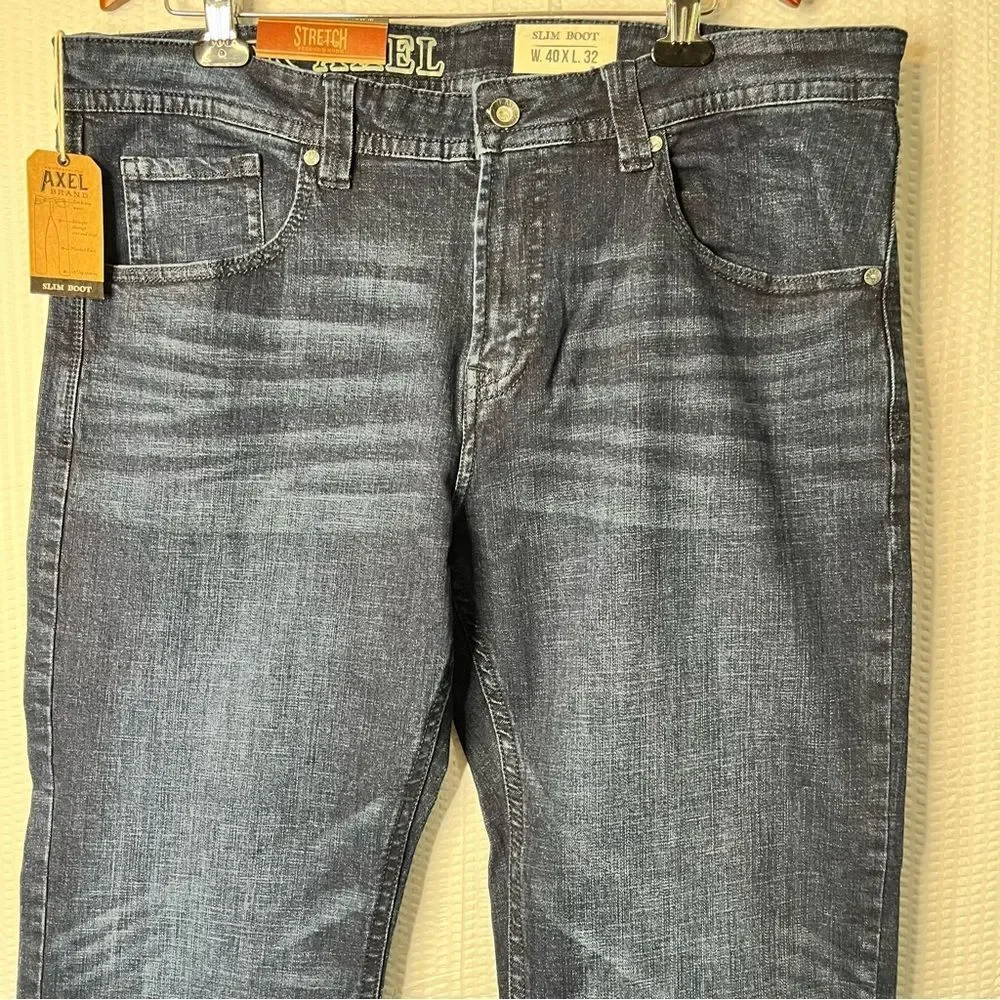 NWT TK Axel Slim Boot Dark Wash Jeans Size W40 L32